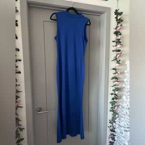 Royal Blue Maxi Dress High Neckline